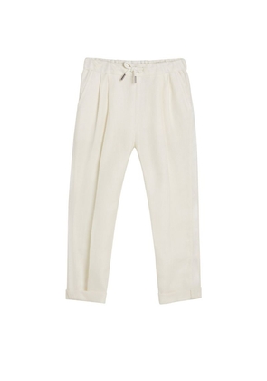 Brunello Cucinelli Kids Linen-Blend Tuxedo Trousers (4-12 Years)