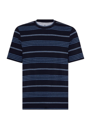 Brunello Cucinelli Cotton Jersey Striped T-Shirt