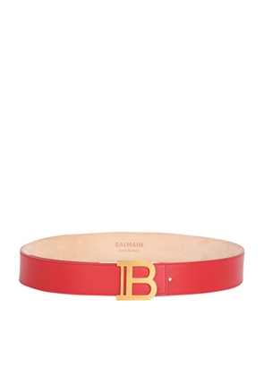 Balmain Leather B-Buckle Belt
