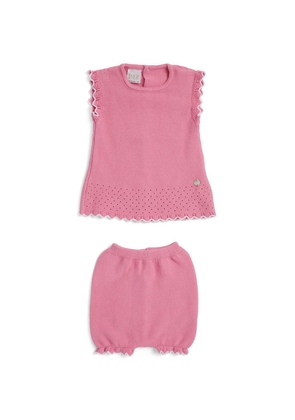 Paz Rodriguez Cotton Knit Top And Bloomers Set (0-12 Months)