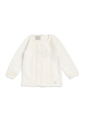 Paz Rodriguez Cotton Jacquard Sweater (0-12 Months)