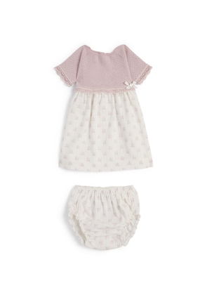 Paz Rodriguez Knitted-Top Dress With Bloomers (1-24 Months)
