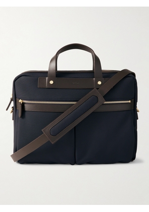 Mismo - M/S Office Leather-Trimmed Recycled-Shell Briefcase - Men - Blue