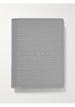 Givenchy - Appliquéd Logo-Embossed Leather Bilfold Cardholder - Men - Gray