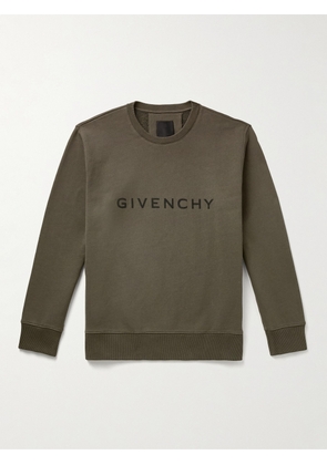 Givenchy - Logo-Print Cotton-Jersey Sweatshirt - Men - Green - XS