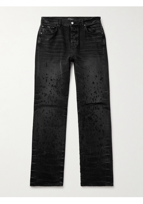AMIRI - Shotgun Straight-Leg Distressed Jeans - Men - Black - UK/US 28