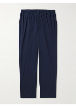 Sunspel - Straight-Leg Cotton-Twill Pyjama Trousers - Men - Blue - S
