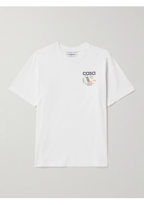 Casablanca - Equipement Sportif Logo-Print Organic Cotton-Jersey T-Shirt - Men - White - XS