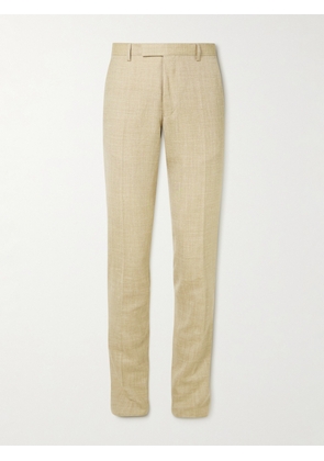 Mr P. - Straight-Leg Wool, Silk and Linen-Blend Trousers - Men - Neutrals - 28