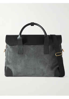 Bennett Winch - Suede and Leather Briefcase - Men - Gray