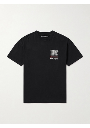 Palm Angels - Moneygram Haas Formula 1 Paxhaas Racing Club Logo-Print Cotton-Jersey T-Shirt - Men - Black - S