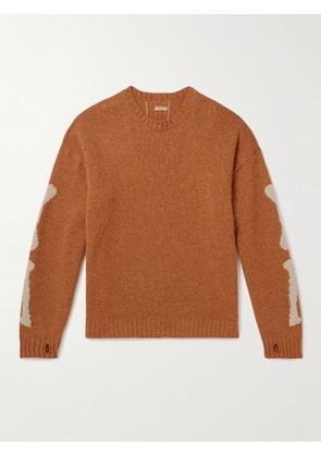 KAPITAL - 5G Intarsia Wool Sweater - Men - Orange - 1