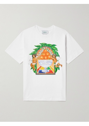 Casablanca - Triomphe D'Orange Logo-Print Organic Cotton-Jersey T-Shirt - Men - White - XS