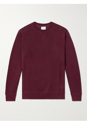 Kingsman - Logo-Embroidered Cotton and Cashmere-Blend Jersey Sweatshirt - Men - Burgundy - XS