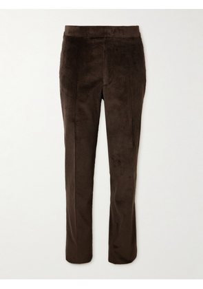 Kingsman - Tapered Cotton-Corduroy Suit Trousers - Men - Brown - IT 46
