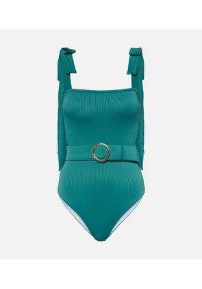 Alexandra Miro Audrey bow-detail belted swimsuit