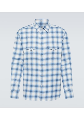 Tom Ford Checked cotton-blend Western shirt