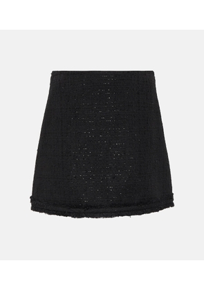 Versace Embellished tweed miniskirt
