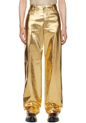 Theophilio SSENSE Exclusive Gold Jeans