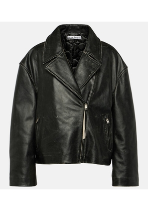 Acne Studios Distressed leather biker jacket