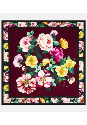 Dolce&Gabbana Floral silk satin scarf