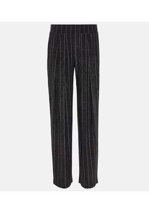Norma Kamali Low-rise pinstripe straight pants