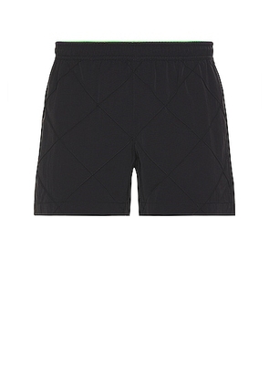 Bottega Veneta Intreccio Swim Shorts in Black - Black. Size M (also in L, XL).