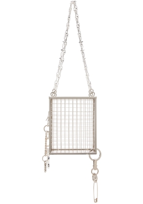 Martine Ali Silver Spiked Topless Tote