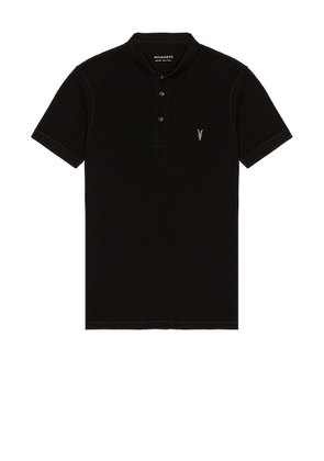 ALLSAINTS Reform SS Polo in Black. Size S.