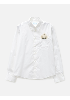 White Flowers Pocket Button Shirt