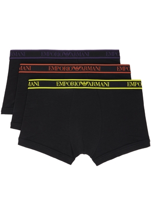 Emporio Armani Three-Pack Black Boxers