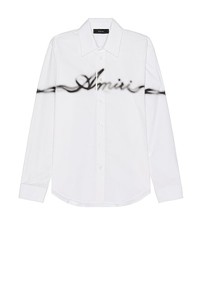 Amiri Smoke Shirt in White - White. Size 46 (also in 48, 50, 52).