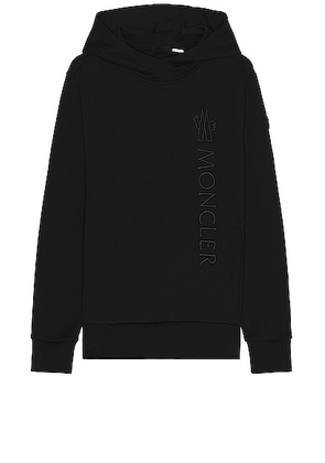 Moncler Logo Hoodie in Black - Black. Size S (also in L, M, XL/1X).