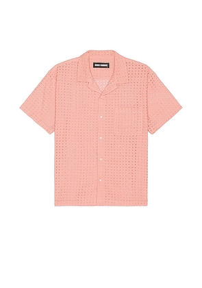 DOUBLE RAINBOUU Short Sleeve Hawaiian Shirt in Pink. Size L, M, XL/1X.