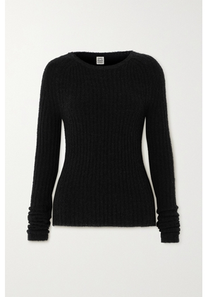 TOTEME - Enyo Ribbed Wool-blend Bouclé Sweater - Black - xx small,x small,small,medium,large