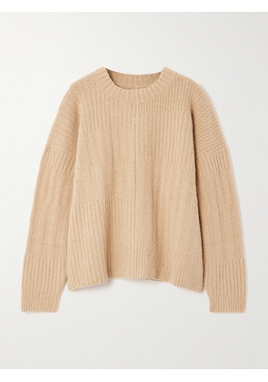 Lauren Manoogian - Collage Ribbed Pima Cotton-blend Bouclé Sweater - Neutrals - 1,2