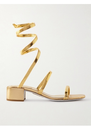 René Caovilla - Omega Crystal-embellished Gold-tone Sandals - IT35,IT36,IT36.5,IT37,IT37.5,IT38,IT38.5,IT39,IT39.5,IT40,IT41,IT42
