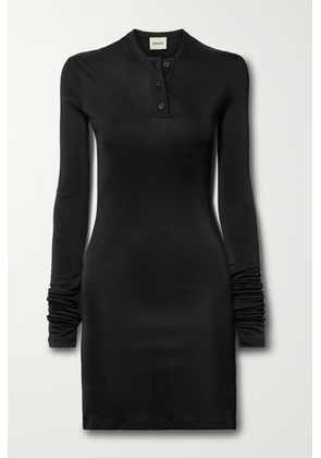 KHAITE - Byron Jersey Mini Dress - Black - x small,small,medium,large,x large
