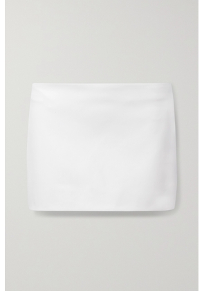 KHAITE - Jett Leather Mini Skirt - White - US0,US2,US4,US6,US8,US10,US12