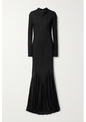 KHAITE - Metin Pleated Silk-georgette Gown - Black - US0,US2,US4,US6