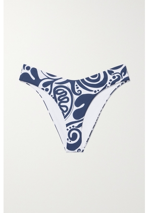 Mara Hoffman - + Net Sustain Cece Printed Recycled Bikini Briefs - Blue - x small,small,medium,large,x large
