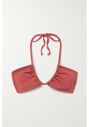 Mara Hoffman - + Net Sustain Yayi Halterneck Bikini Top - Red - x small,small,medium,large,x large