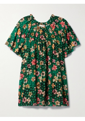 Ulla Johnson - Gallia Printed Cotton-blend Voile Mini Dress - Green - x small,small,medium,large,x large
