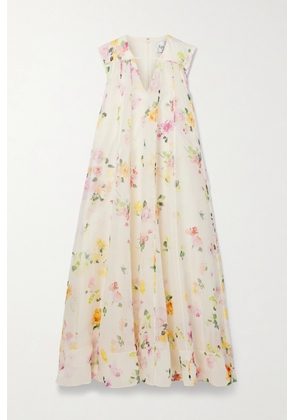 Aje - Earthen Floral-print Organza Maxi Dress - Multi - UK 4,UK 6,UK 8,UK 10,UK 12,UK 14,UK 16