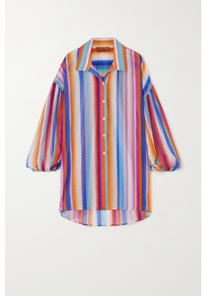 Missoni - Striped Cotton And Silk-blend Voile Shirt - Multi - small,medium,large