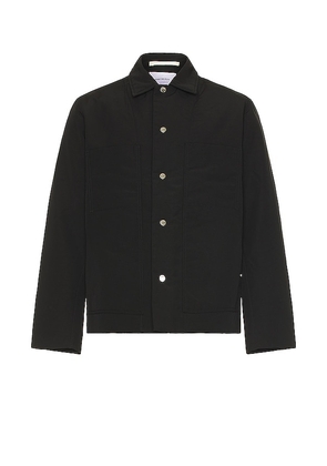 Norse Projects Pelle Waxed Nylon Insulated Jacket in Black. Size L, M, XL/1X.