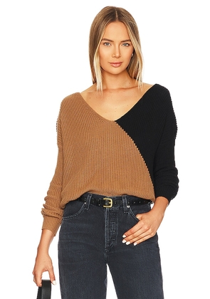 superdown Trish Knot Sweater in Brown. Size S.
