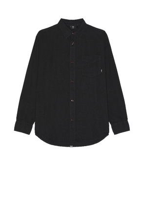 THRILLS Hemp Minimal Thrills Oversize Long Sleeve Shirt in Black. Size L, S, XL/1X.