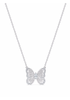 De Beers Jewellers 18kt white gold Portraits of Nature butterfly diamond pendant necklace - Silver