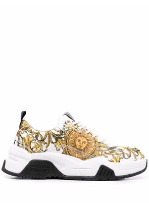 Versace Jeans Couture baroque-logo low-top sneakers - White